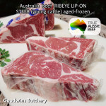 Beef Ribeye lip-on Australia STEER (young cattle) aged-frozen Kilcoy 640 Diamond STEAK CUTS (price/kg) Scotch-Fillet Cuberoll